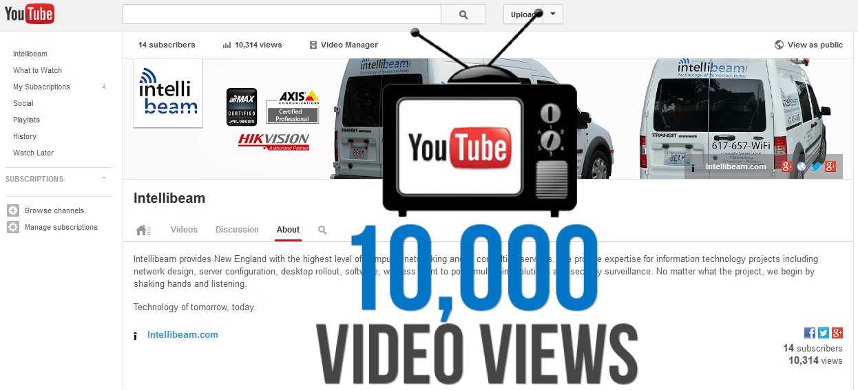 10,000 YouTube video views on Intellibeam’s channel!