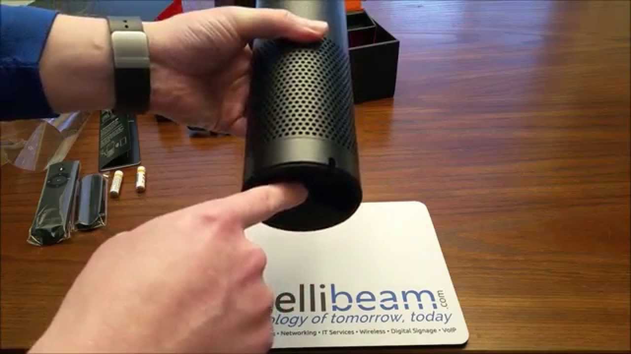 Amazon Echo unboxing by Intellibeam.