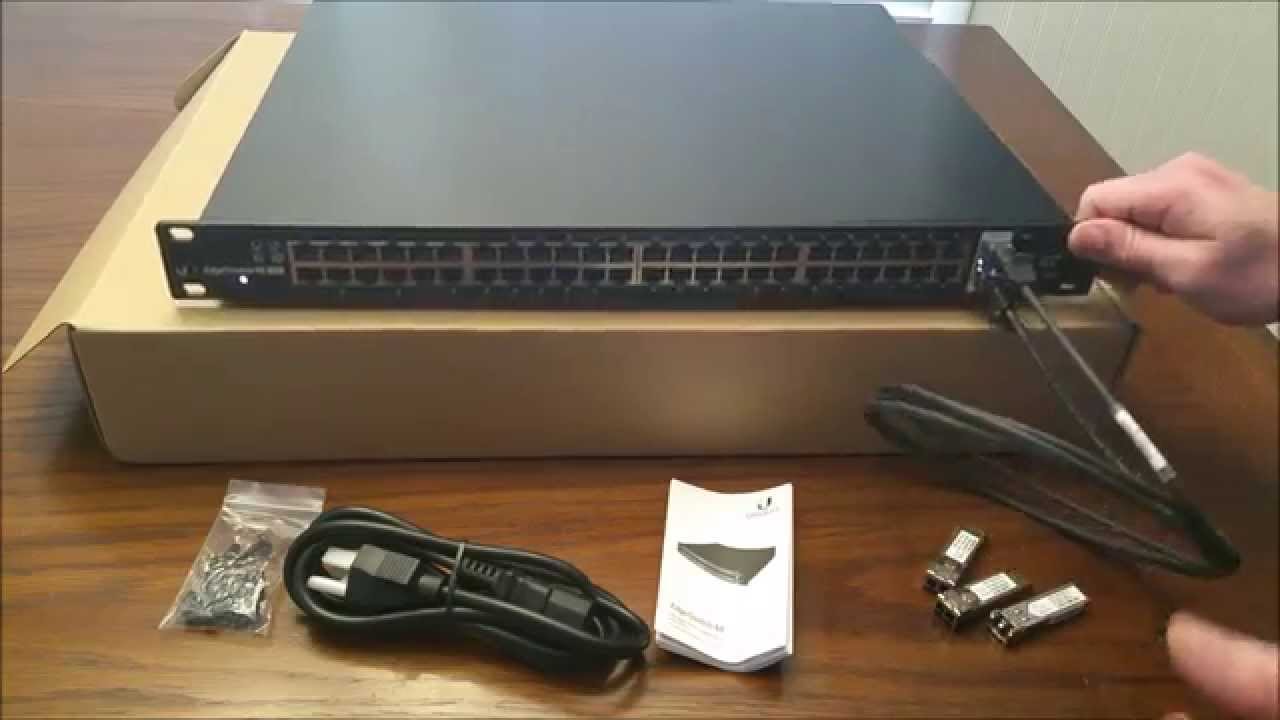 Ubiquiti EdgeSwitch ES-48-500W unboxing & bootup by Intellibeam.